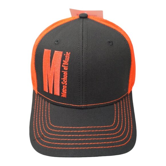 Metro School Of Music Embroidered Logo Mesh Snapback Cap Trucker Baseball Hat - Picture 1 of 13